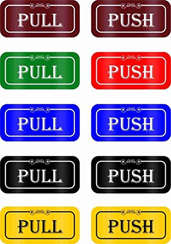 Push / Pull Door Sign - Self Adhesive Vinyl Sticker – Beauty Pro
