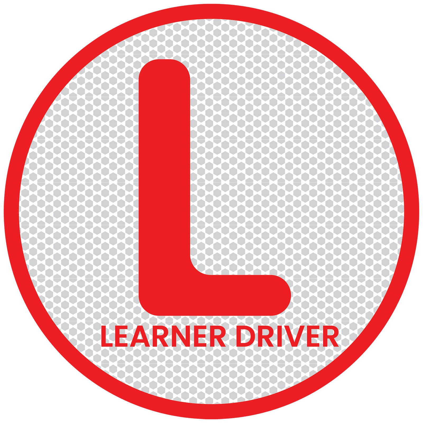 Pack of 2 Reflective L-Board Learner Driver Vinyl Sticker