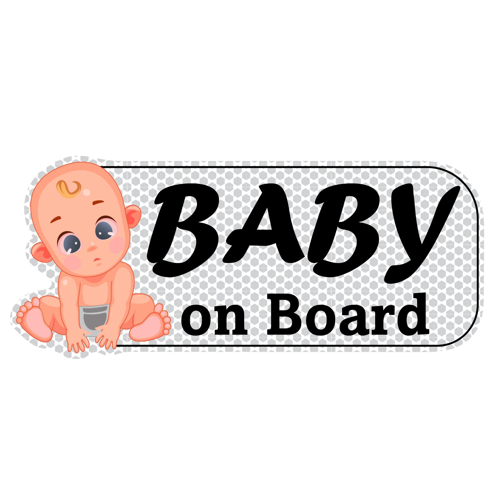 Reflective Baby on Board Kid's Safety Sticker for Car (Pack of 2)