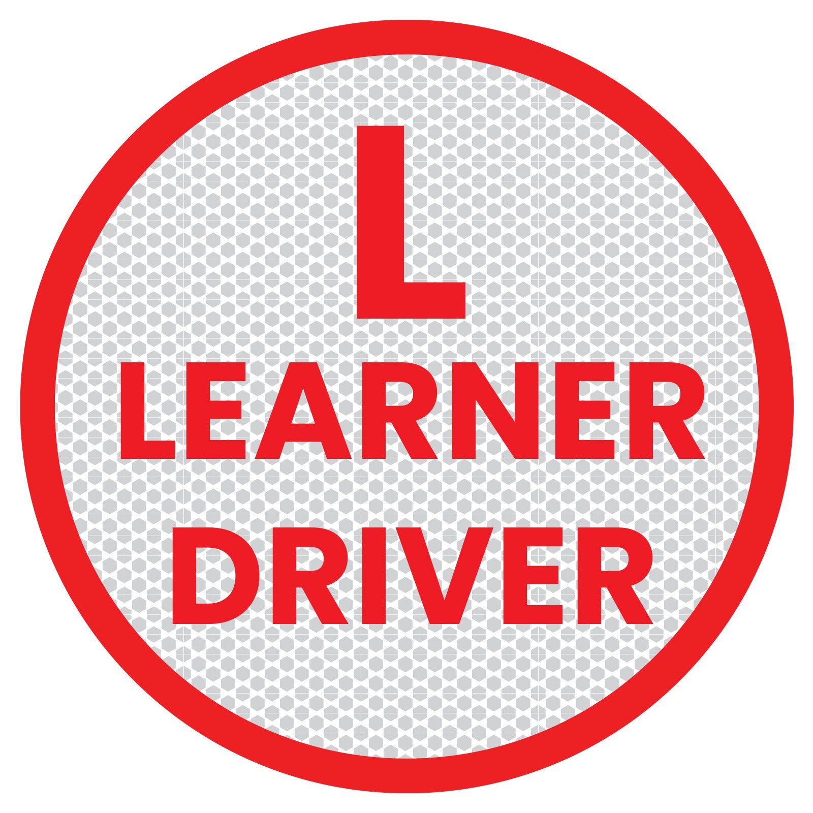 Pack of 2 Reflective L-Board Learner Driver Vinyl Sticker