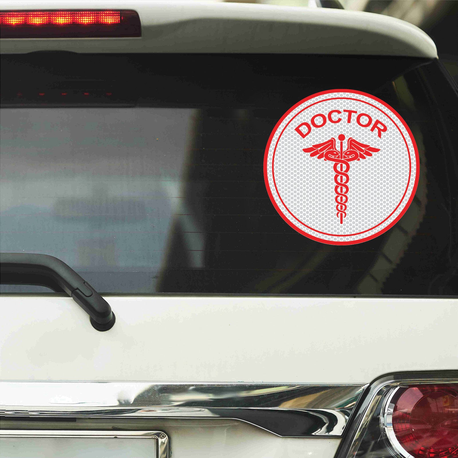 Doctor Reflective Vinyl Exterior Decal for Vehicle 2pcs