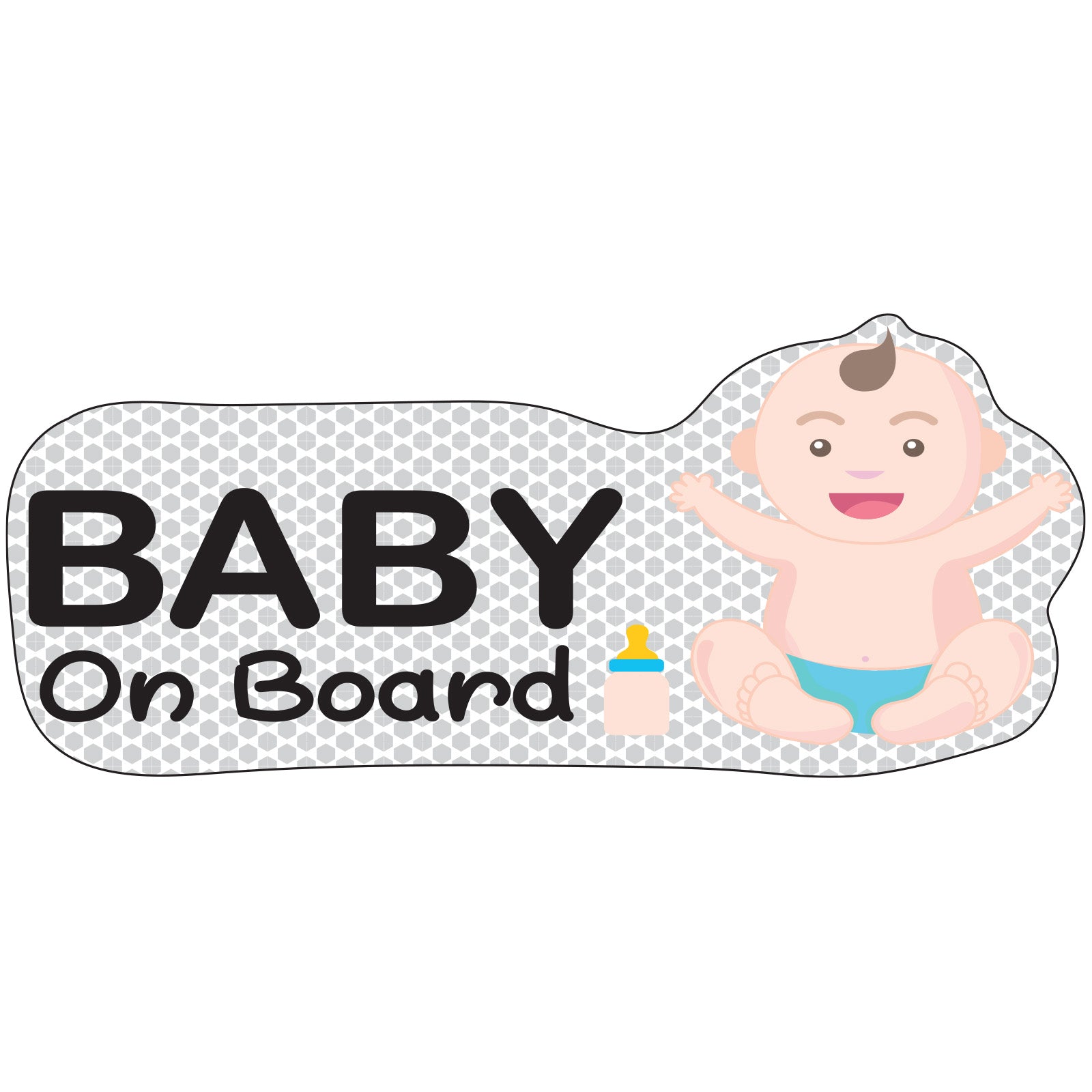 Reflective Baby on Board Kid's Safety Sticker for Car (Pack of 2)