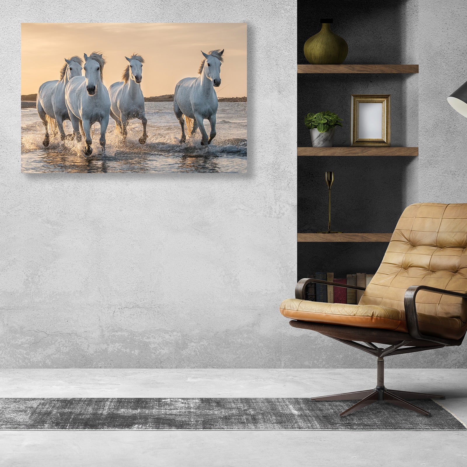 Canvas Painting with Wooden Frame for Wall Decoration