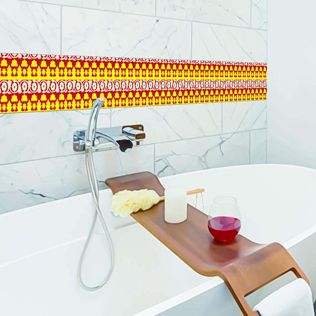 Oil Proof & Waterproof Self Adhesive Wall Tile Border Sticker