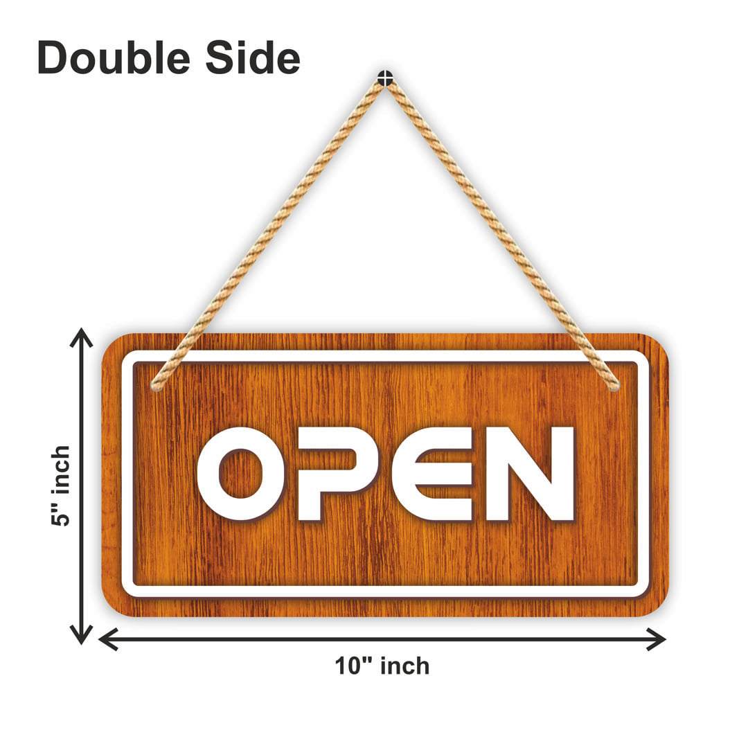 Double Sided MDF Open Close Sign Board(14)