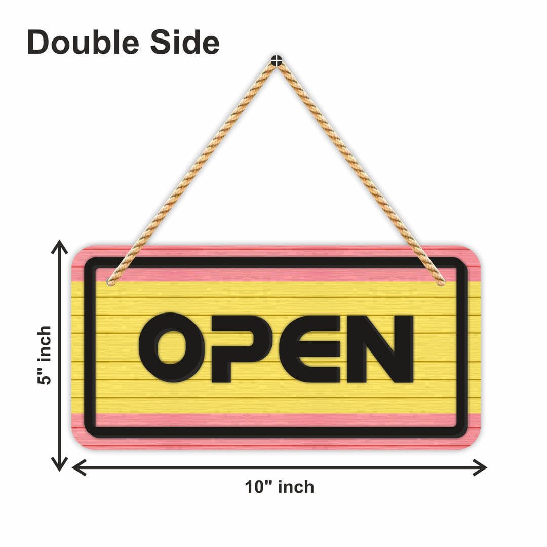 Double Sided Wooden Open Close Sign Board(02)
