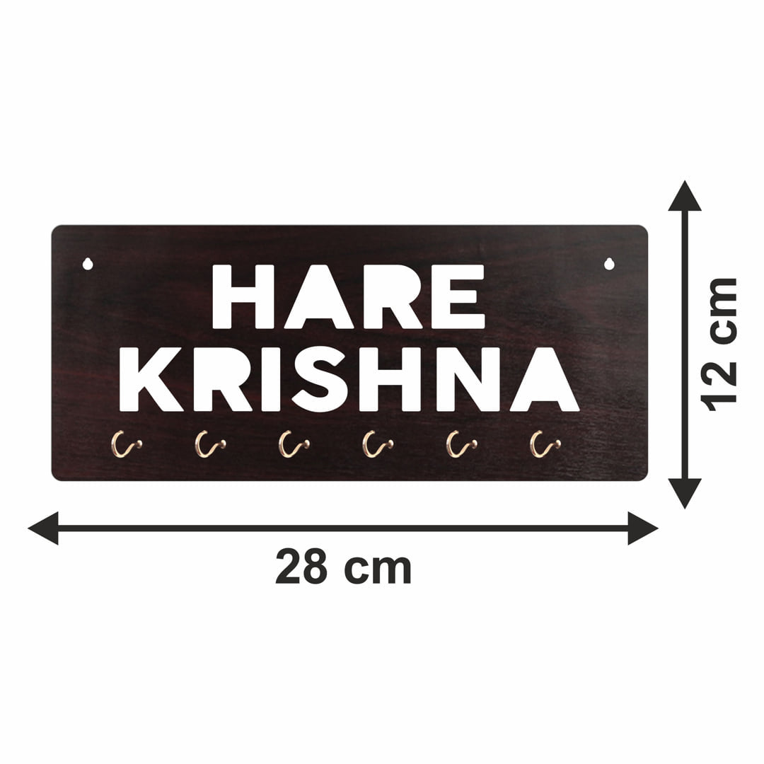 Hare-Krishna MDF Key Holder with 6Hooks