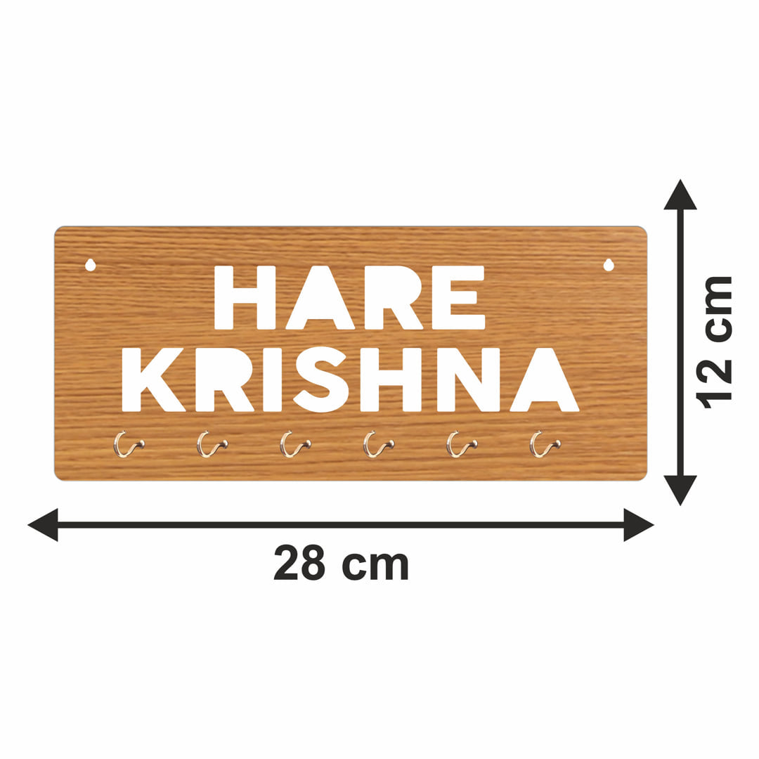 Hare-Krishna MDF Key Holder with 6Hooks