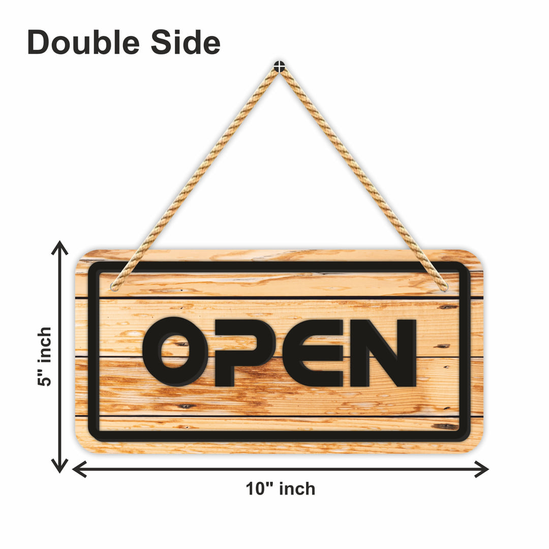 Double Sided MDF Open Close Sign Board(15)