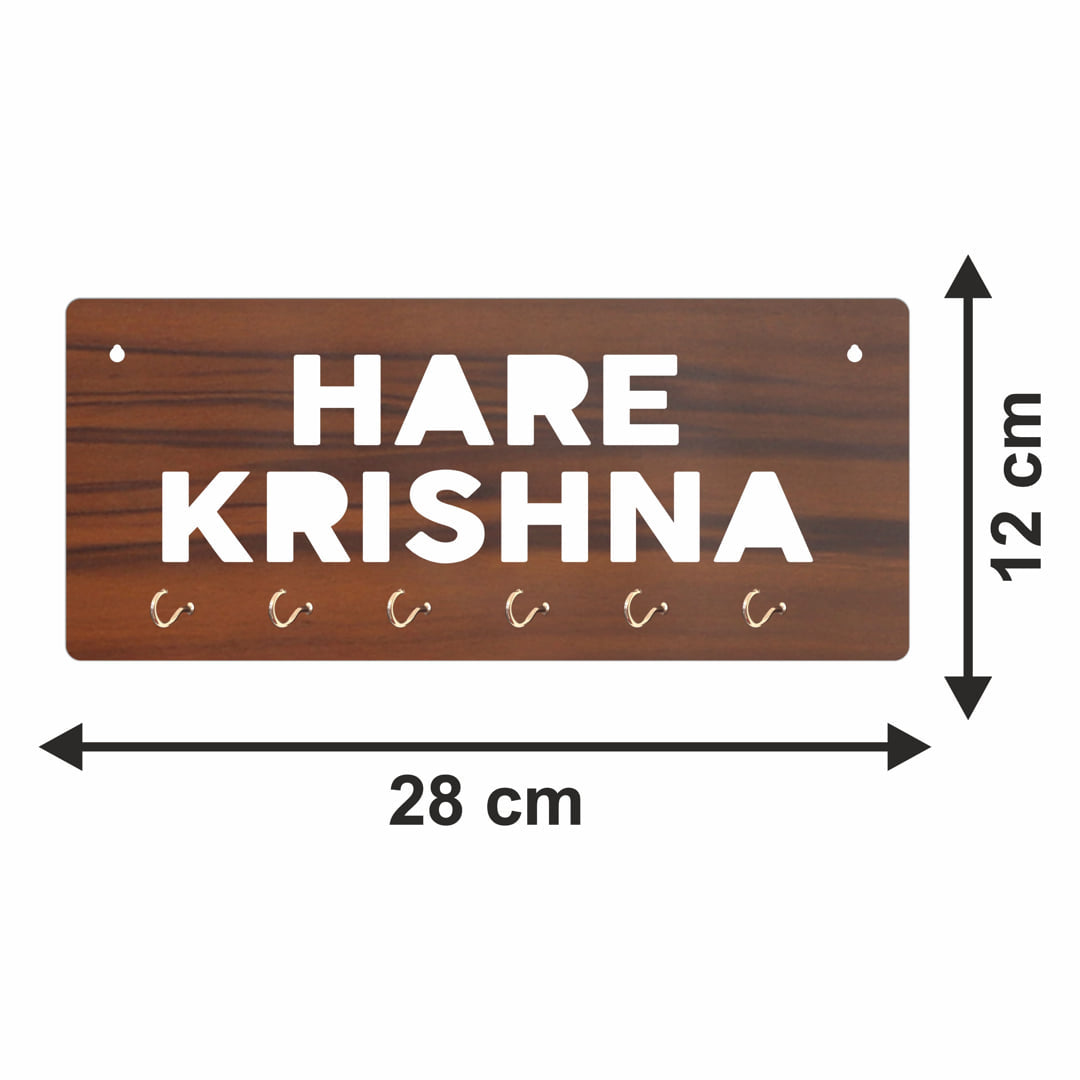 Hare-Krishna MDF Key Holder with 6Hooks