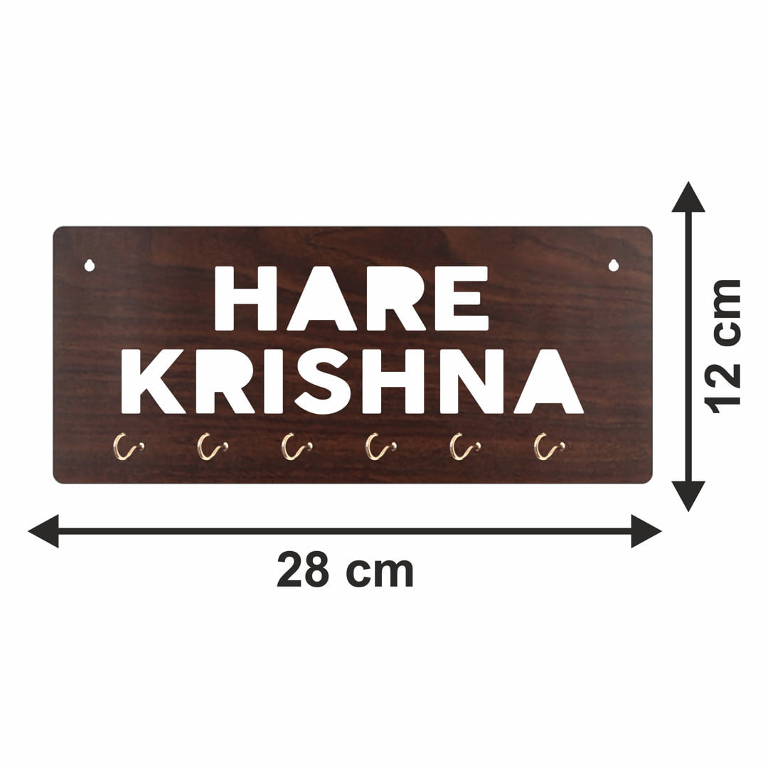 Hare-Krishna MDF Key Holder with 6Hooks