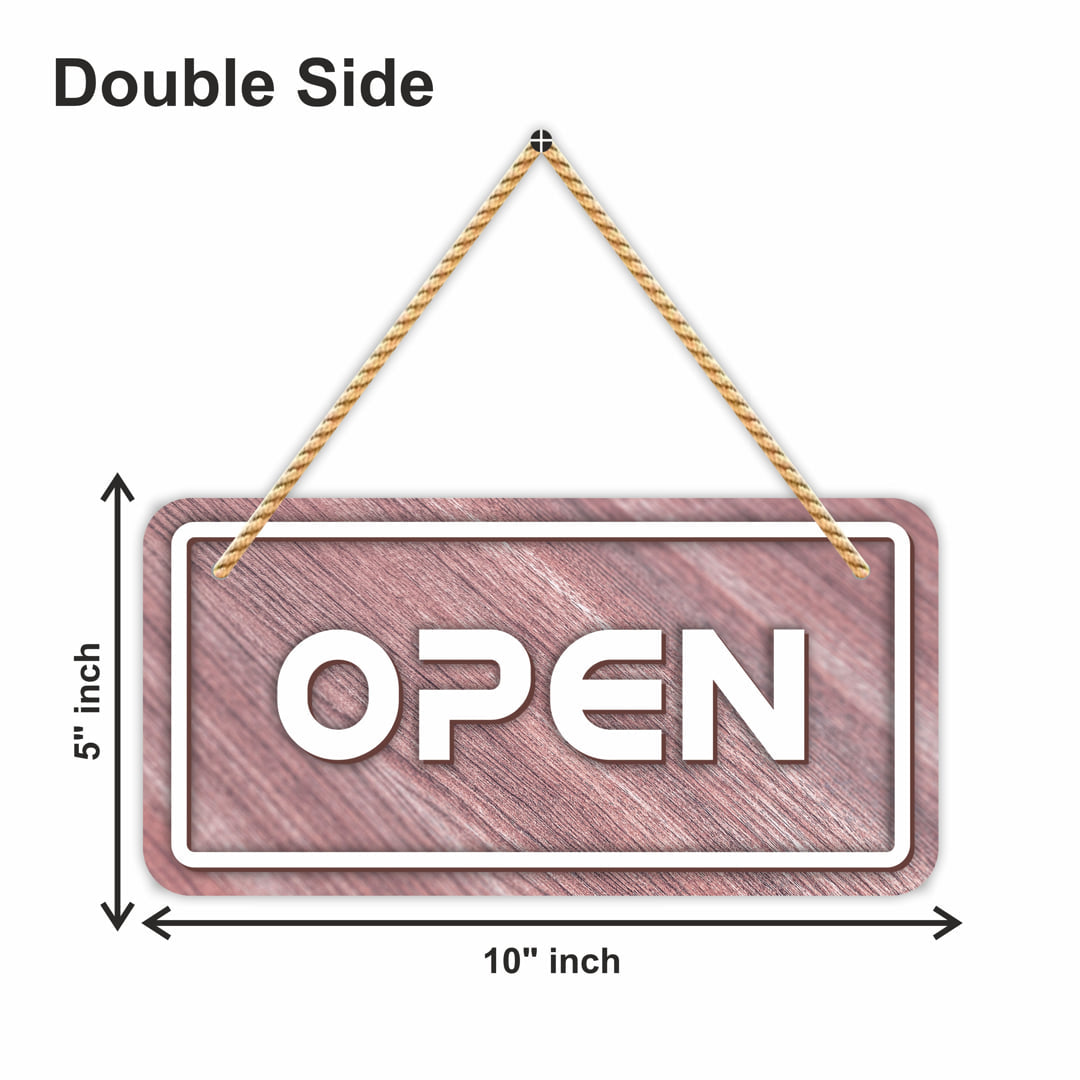 Double Sided MDF Open Close Sign Board(15)