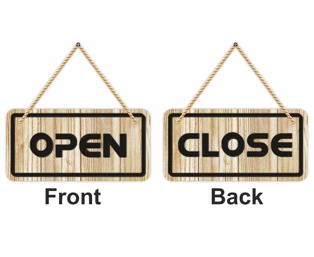 Double Sided MDF Open Close Sign Board