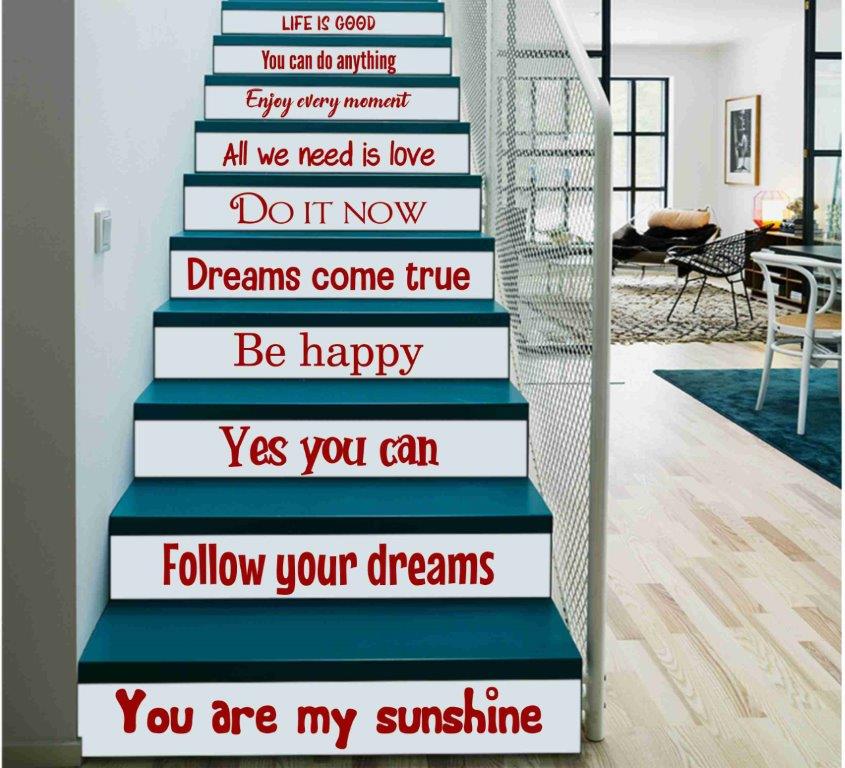 Letters Stair Quotes Sticker