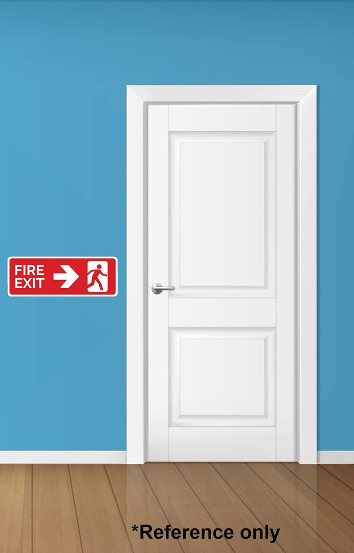 FIRE EXIT Safety Sign Board With Arrow Hydrant, Fire Extinguisher Sticker