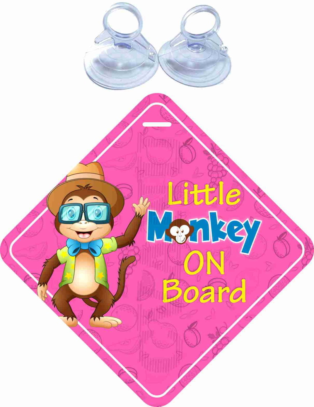 Little Monkey on Board Safety Car Sticker