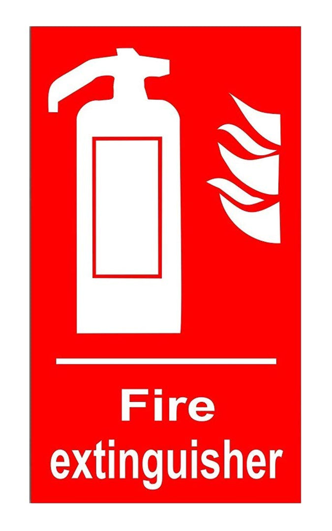 FIRE-EXTINGUISHER Safety Sign Vinyl Sticker (Pack of 5)