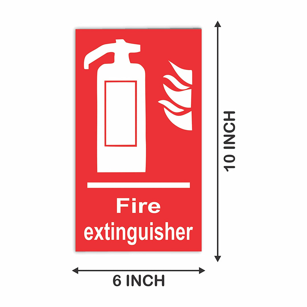 FIRE-EXTINGUISHER Safety Sign Vinyl Sticker (Pack of 5)
