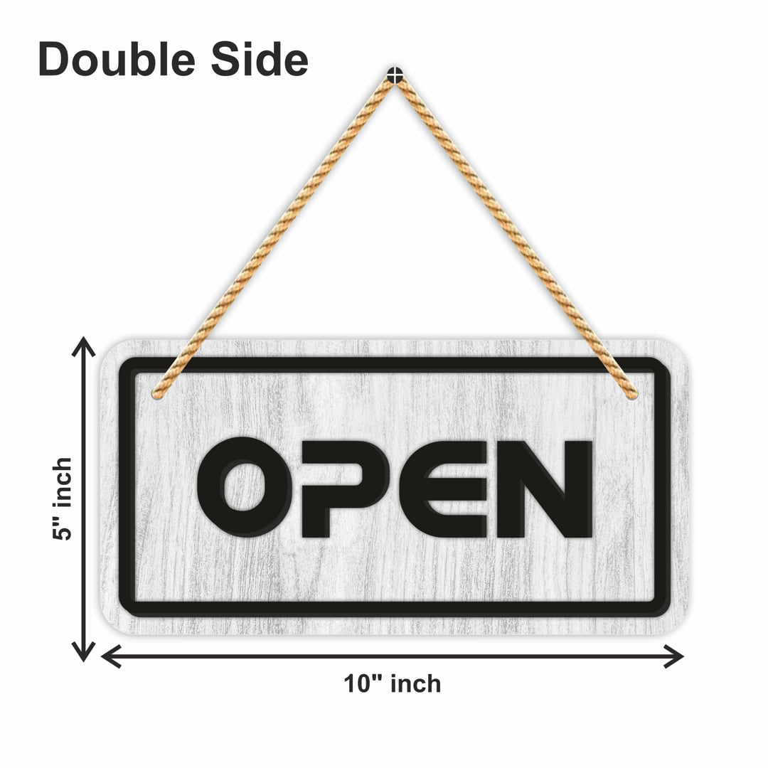 Double Sided Wooden Open Close Sign Board(07)