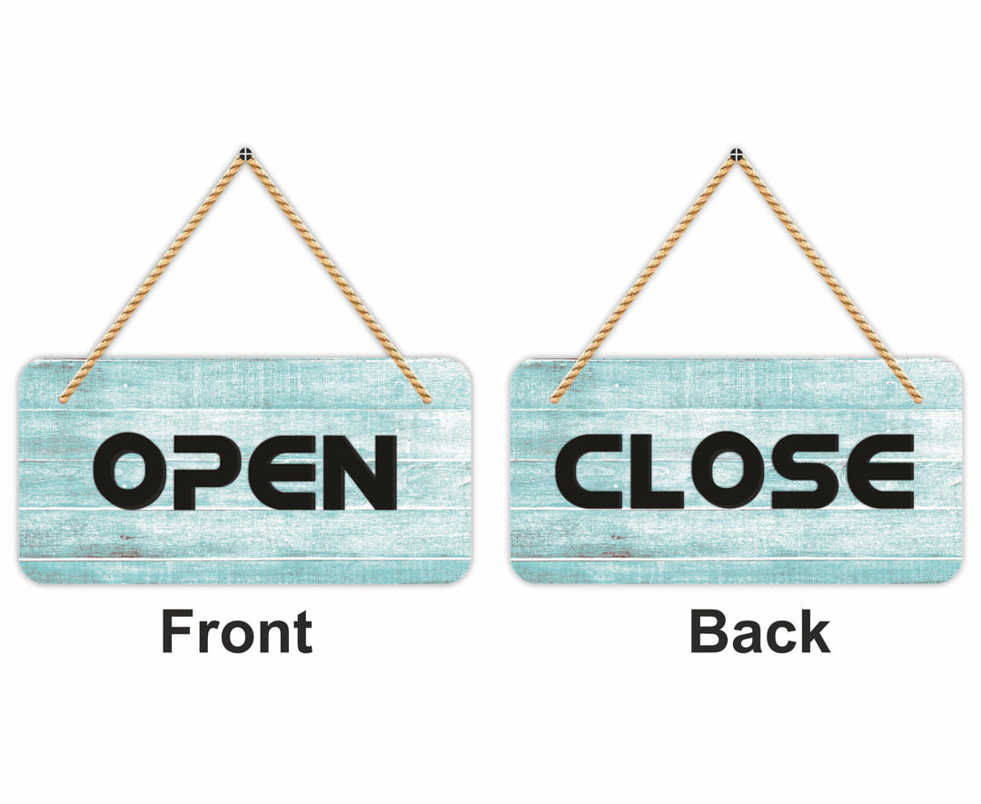 Double Sided Wooden Open Close Sign Board(08)