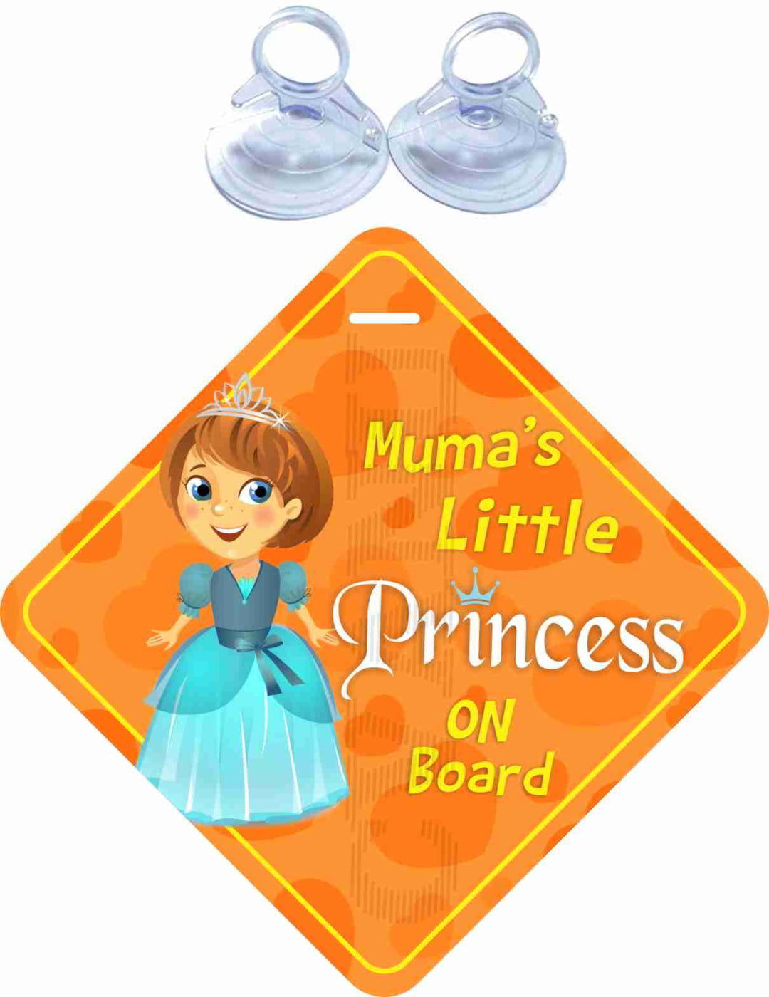 Mum's Little Princess on Board Safety Warning Sticker