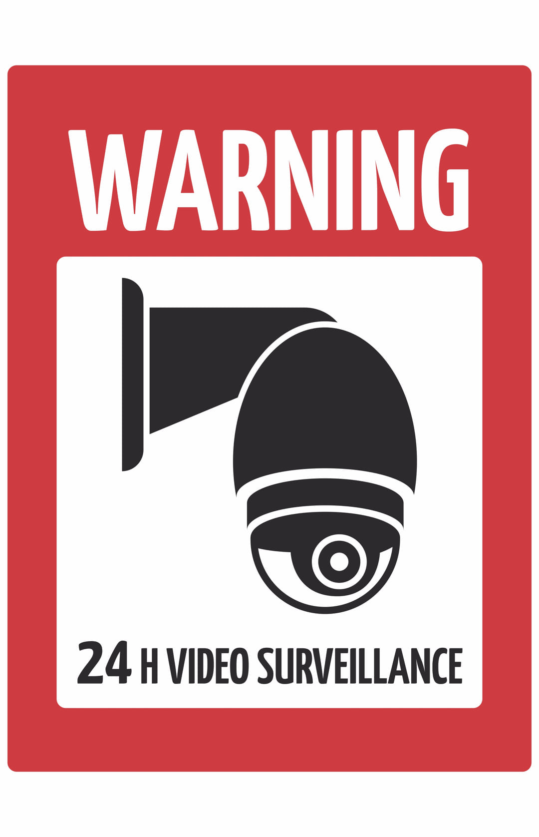 Warning Sign Sticker (Pack of 2)