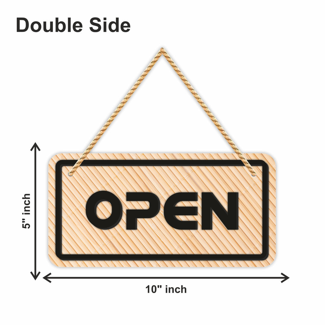 Double Sided Wooden Open Close Sign Board(09)