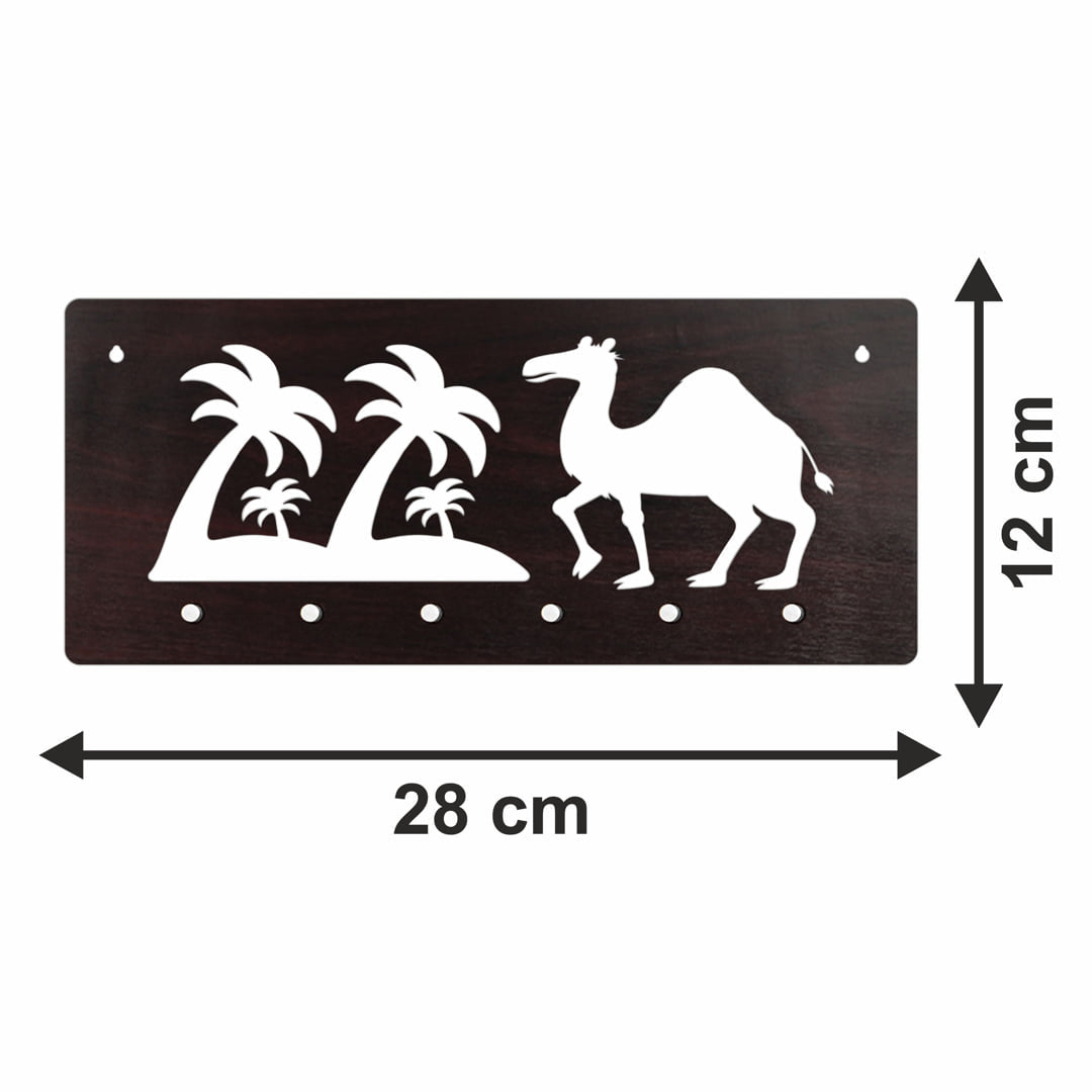 Camel & Tree MDF Key Holder 6 Knob Hooks