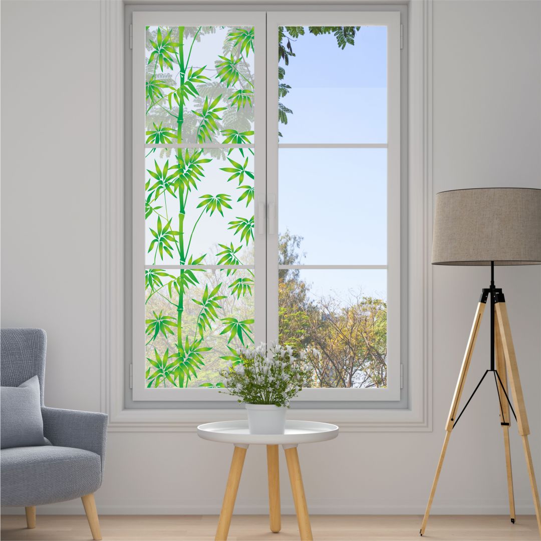 Bamboo Printed Window Glass Film