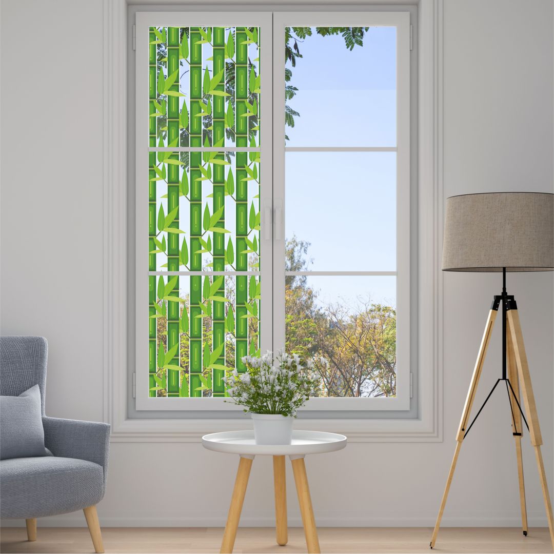 Bamboo Printed Window Glass Film
