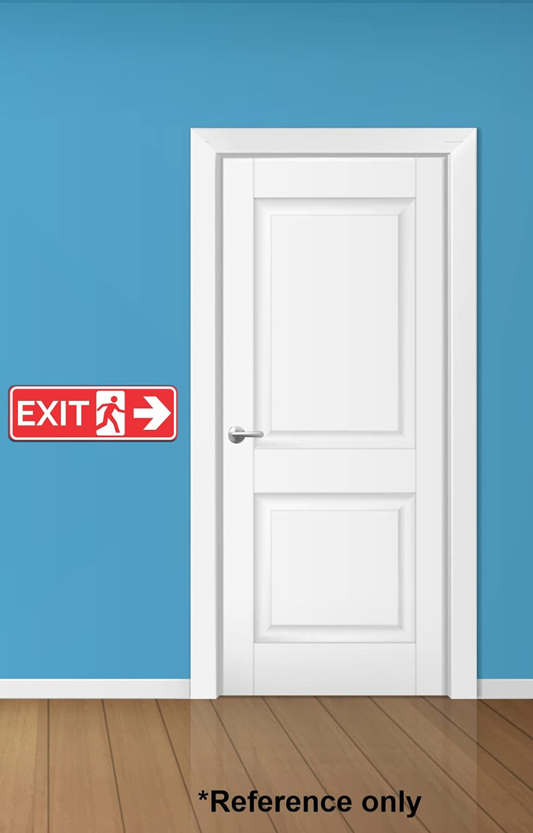 FIRE EXIT Safety Sign Board With Arrow (Up Down Right Left symbol )