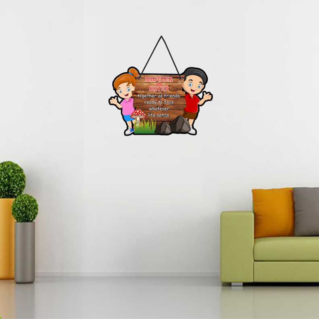 Brother-Sister Sign Wall Hanging