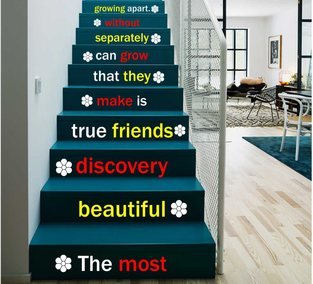 Letters Stair Decor Stickers (Quotes in 3 Colors)