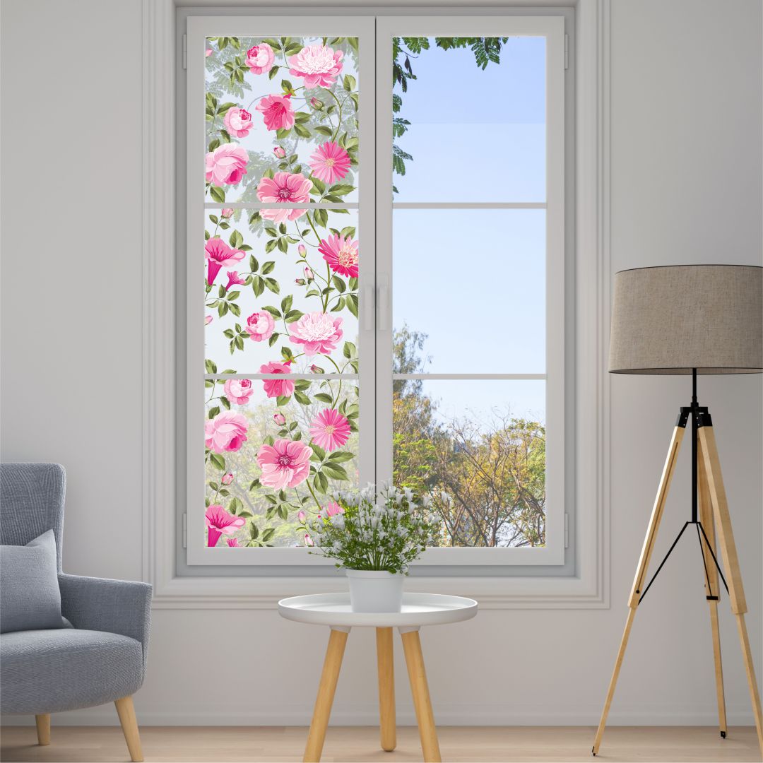 Roses Printed on Window Film