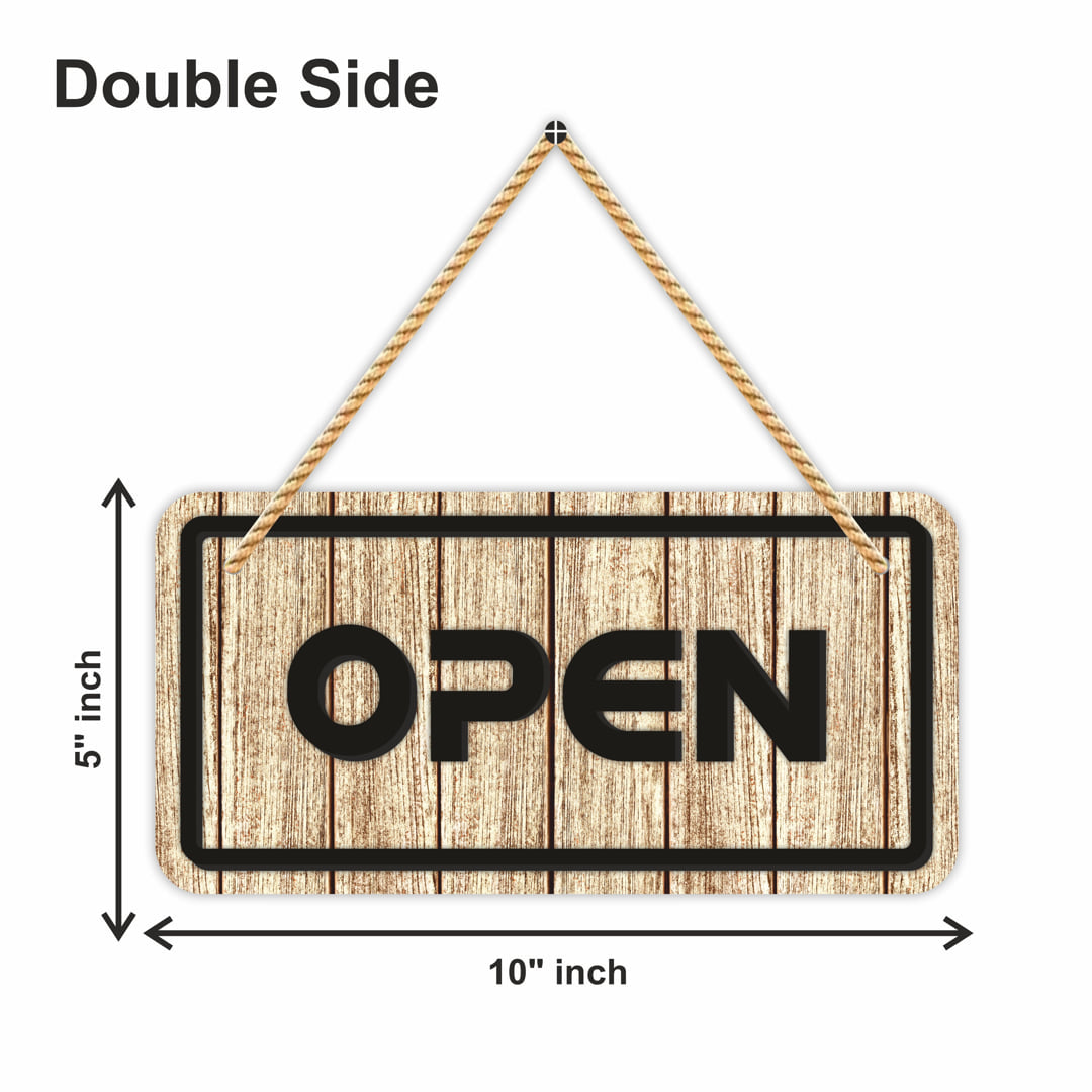 Double Sided Wooden Open Close Sign Board(12)