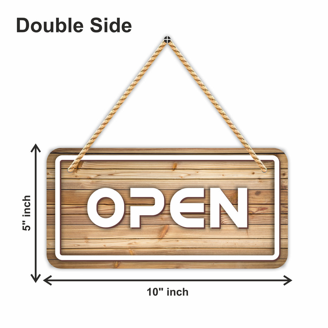Double Sided Wooden Open Close Sign Board(12)