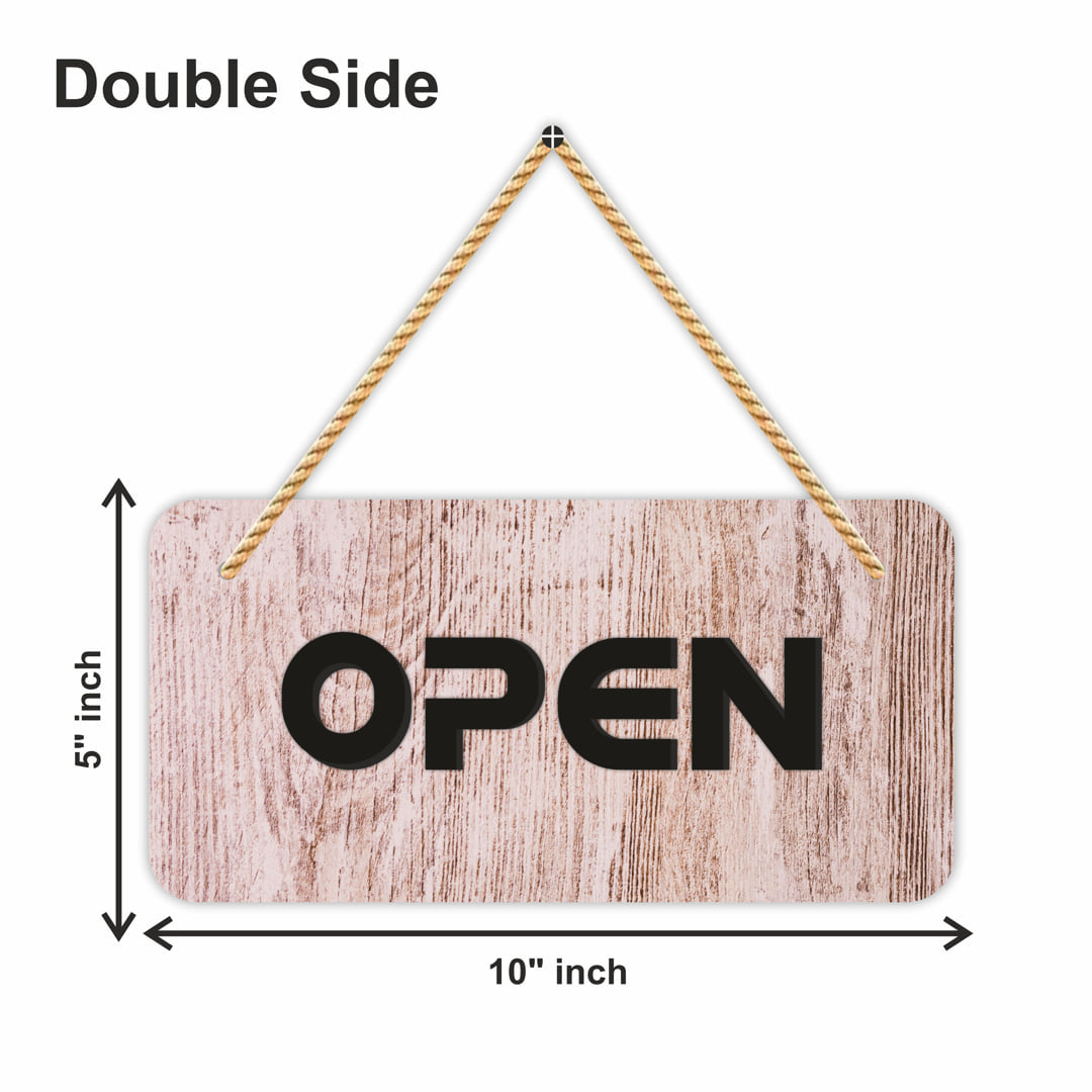 Double Sided Wooden Open Close Sign Board(02)