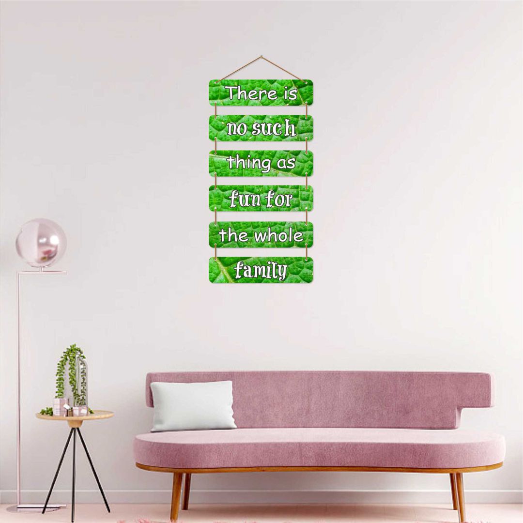Green Printed Wooden Wall Hanging