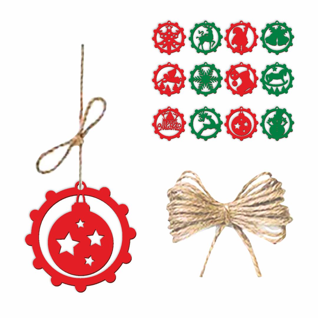 MDF Green & Red Christmas Cutout
