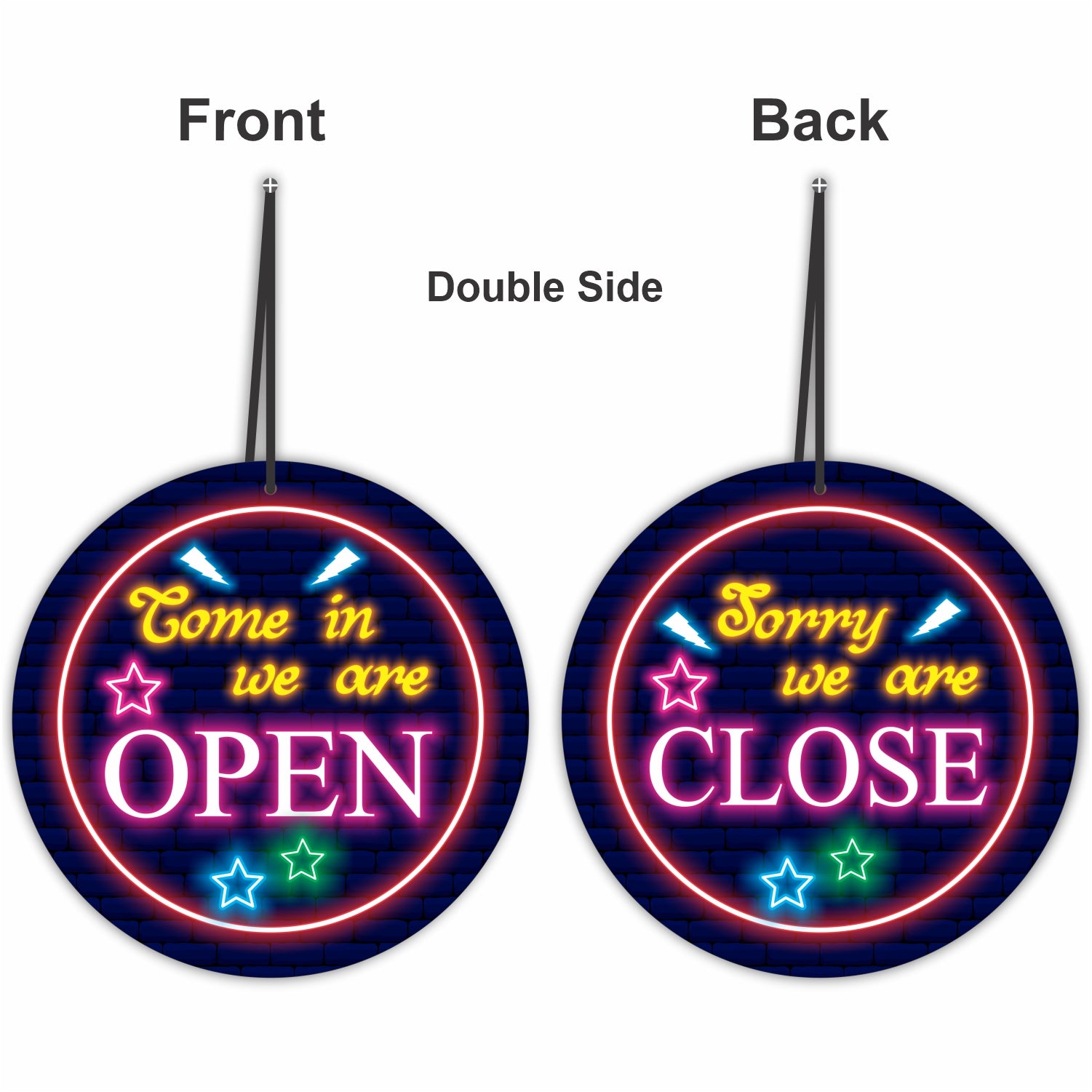 Rounded Shaped Open-Closed Sign Board