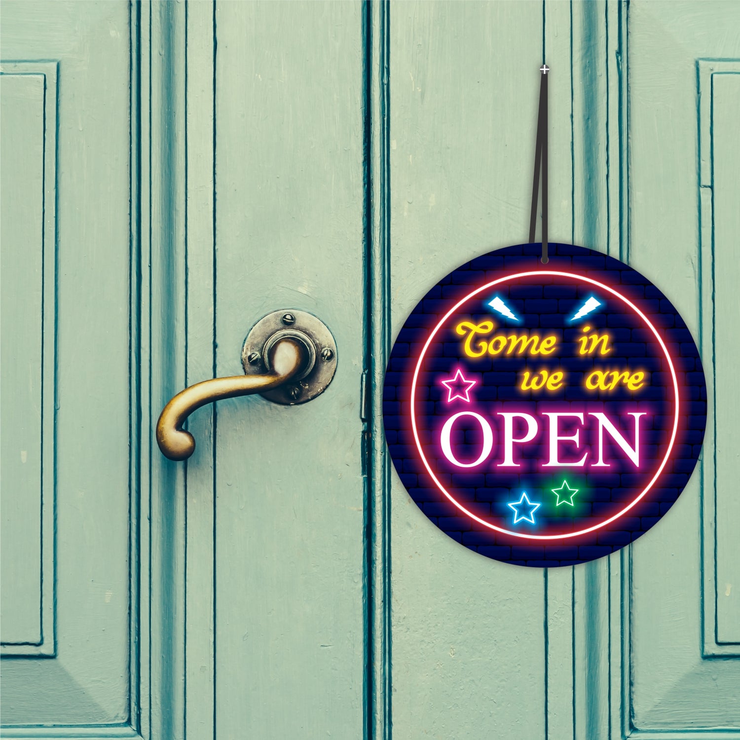 Rounded Shaped Open-Closed Sign Board