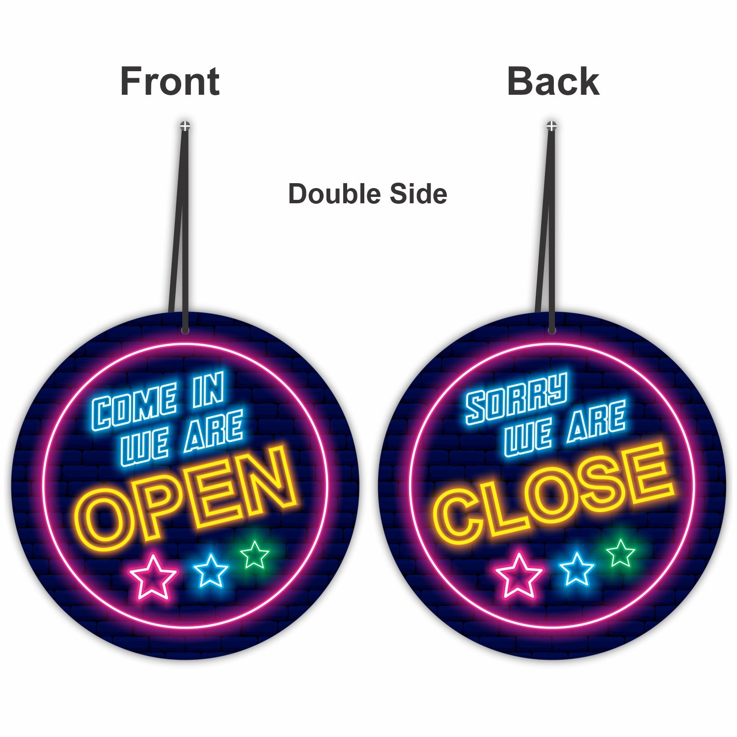 Rounded Shaped Open-Close Sign Board