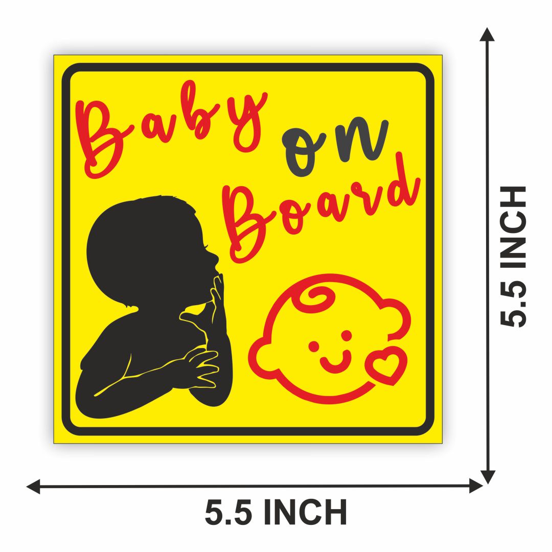 BABY ON BOARD Sign Sticker Decal Car Buy2, Get3rd FREE Made In the USA  5.8'x5.8