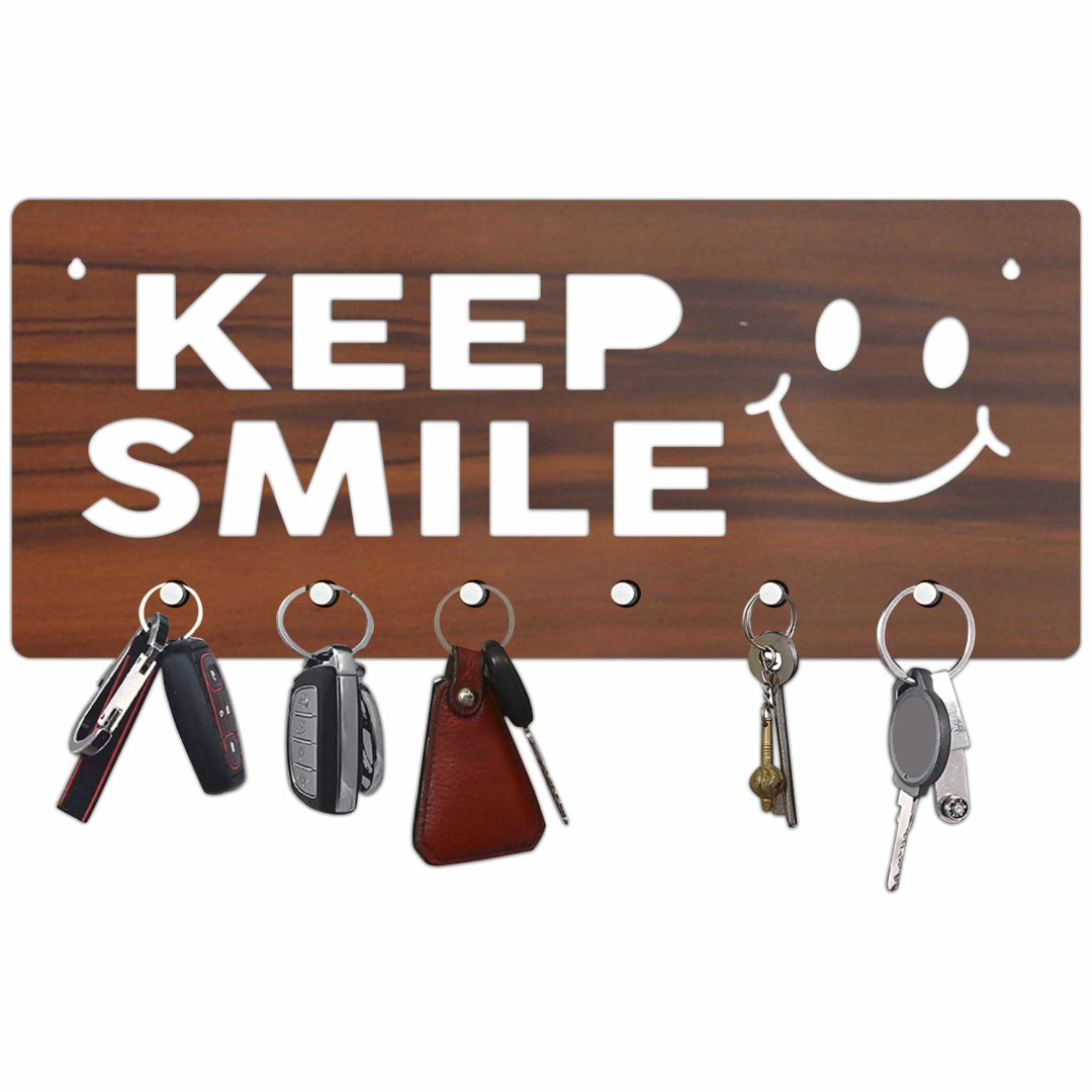 Keep Smile Wall MDF Key Holder
