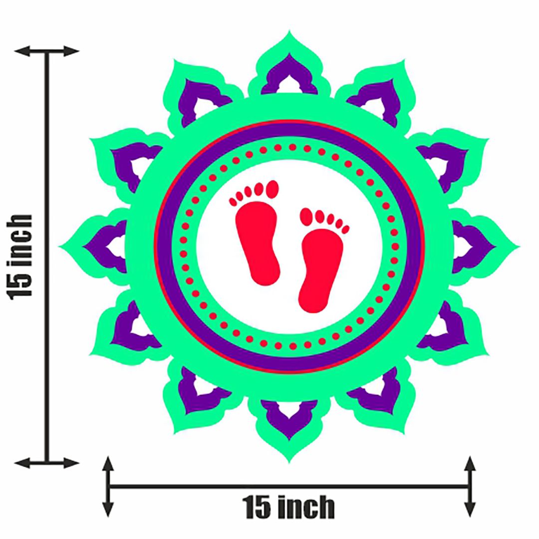 Vinyl Rangoli Floor Sticker (1pcs)