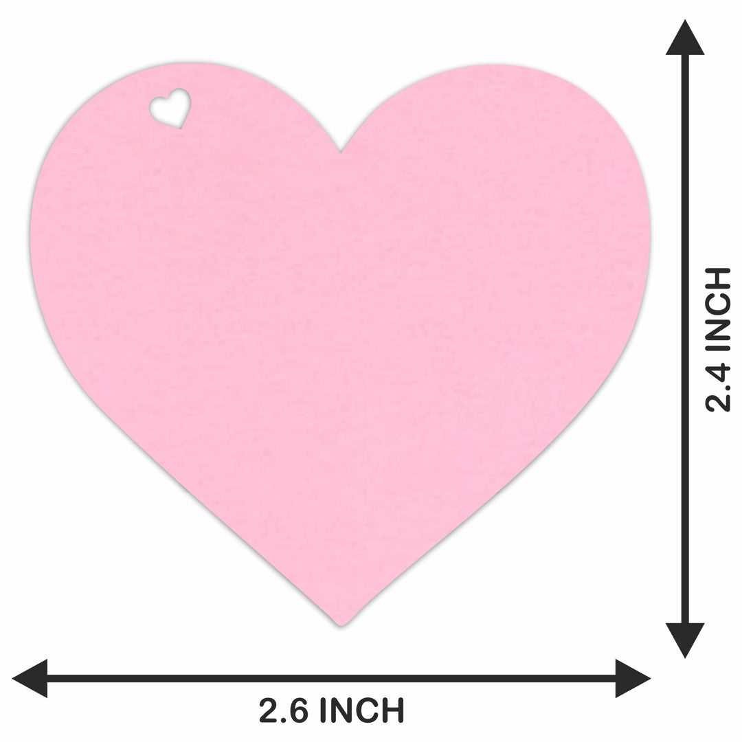 Heart Shape Color Paper with Thread for Double Sided Gift Tags