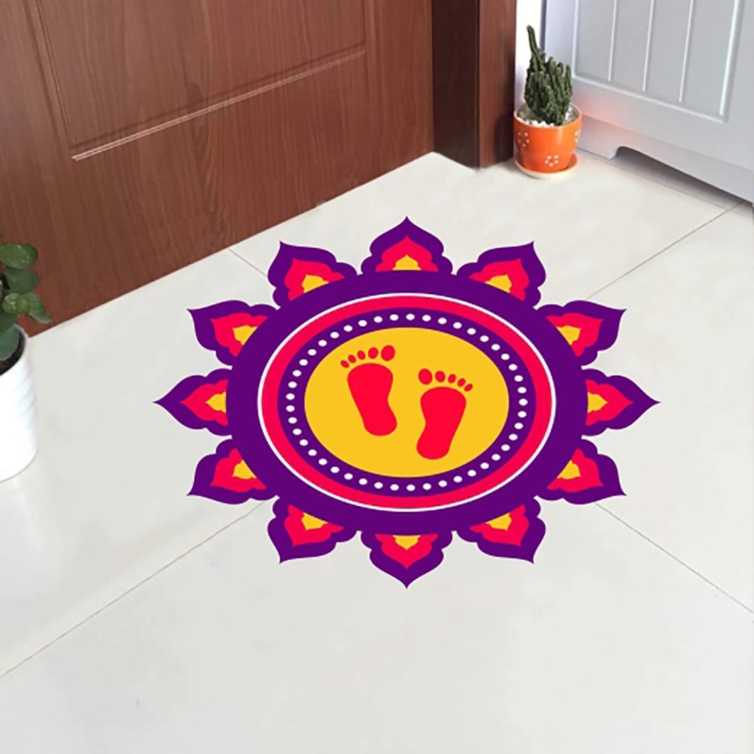 Vinyl Rangoli Floor Sticker (1pcs)