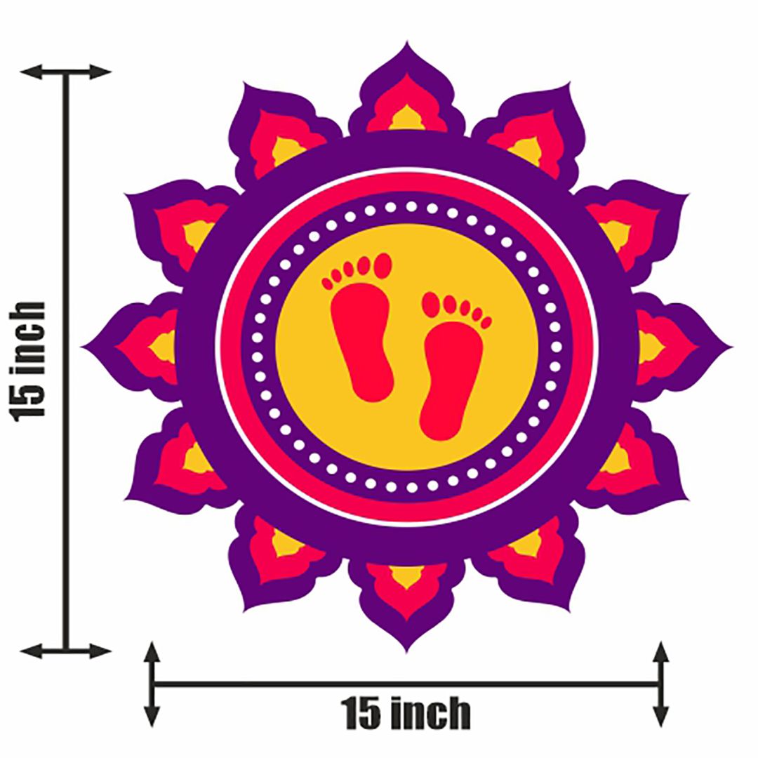 Vinyl Rangoli Floor Sticker (1pcs)