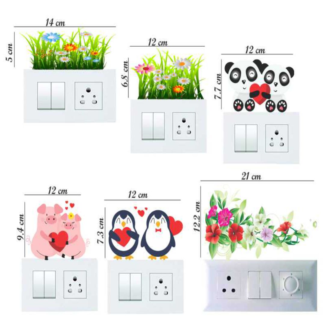 Grass and Flowers Switch Sticker