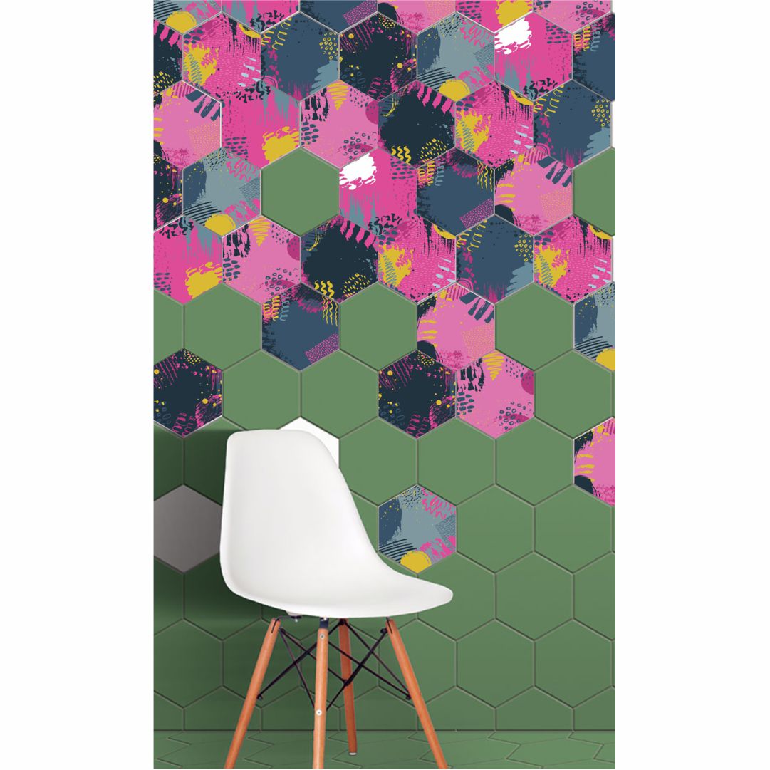 Hexagon Shape Wall Sticker(10pc)